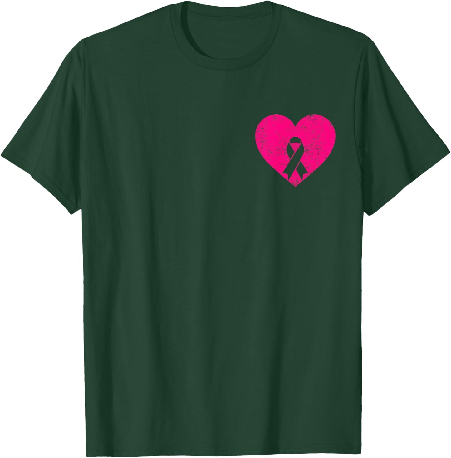 Heart Pink Breast Cancer Awareness Women Warrior T-Shirt - T-Shirt | Forest