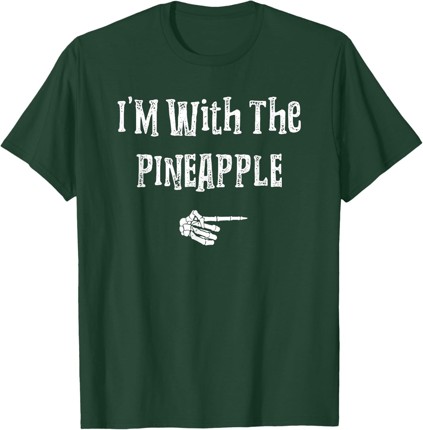 I'm With Pineapple Halloween Costume Funny Couples Matching T-Shirt - T-Shirt | Forest