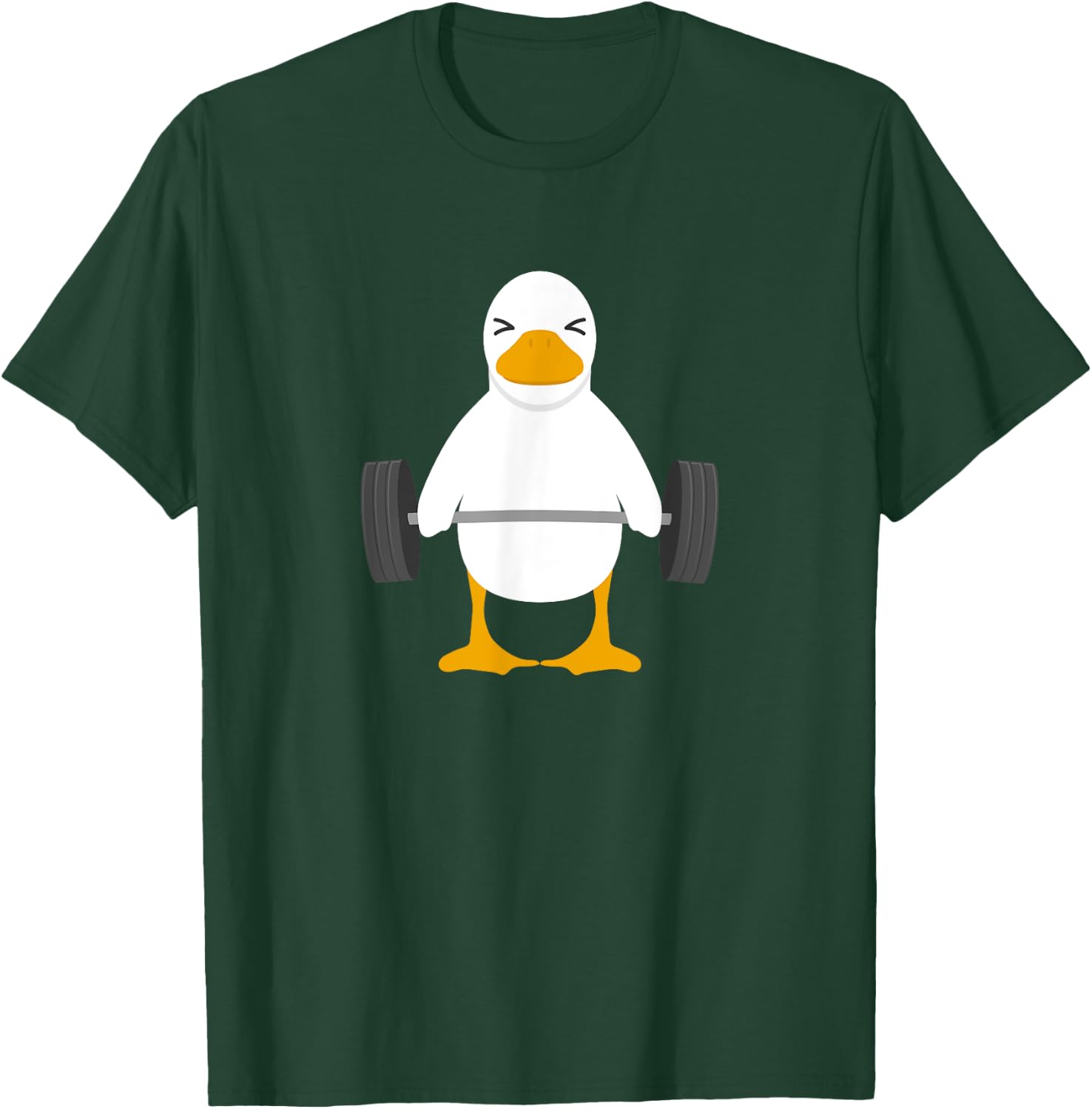 Duck Deadlift Design - Weight Lifting Gym Workout T-Shirt - T-Shirt | Forest