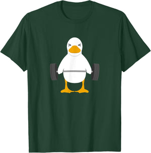 Duck Deadlift Design - Weight Lifting Gym Workout T-Shirt - T-Shirt | Forest