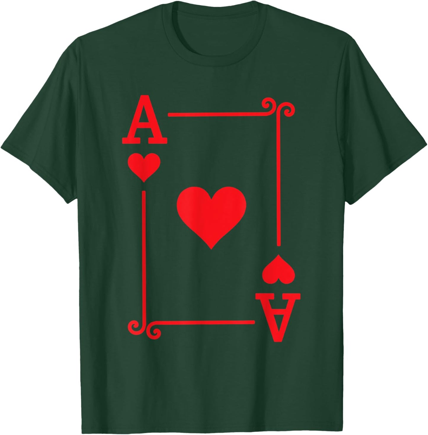 Playing Card Costume & Gifts - Ace Card Hearts Suit - Black, Small - -Kids T-Shirt - T-Shirt | Forest