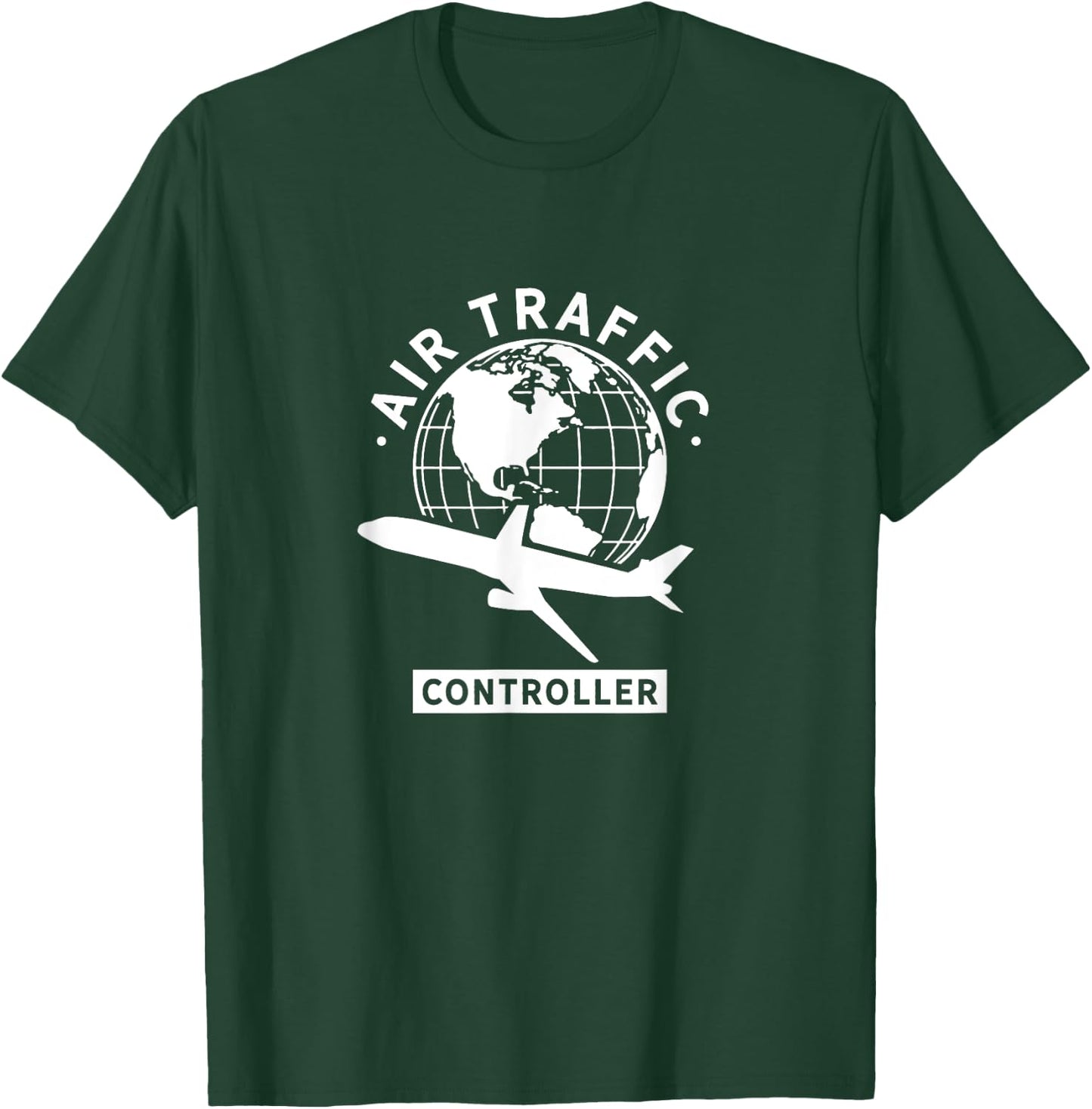 Air traffic controller Control Flight Services ATC T-Shirt - T-Shirt | Forest