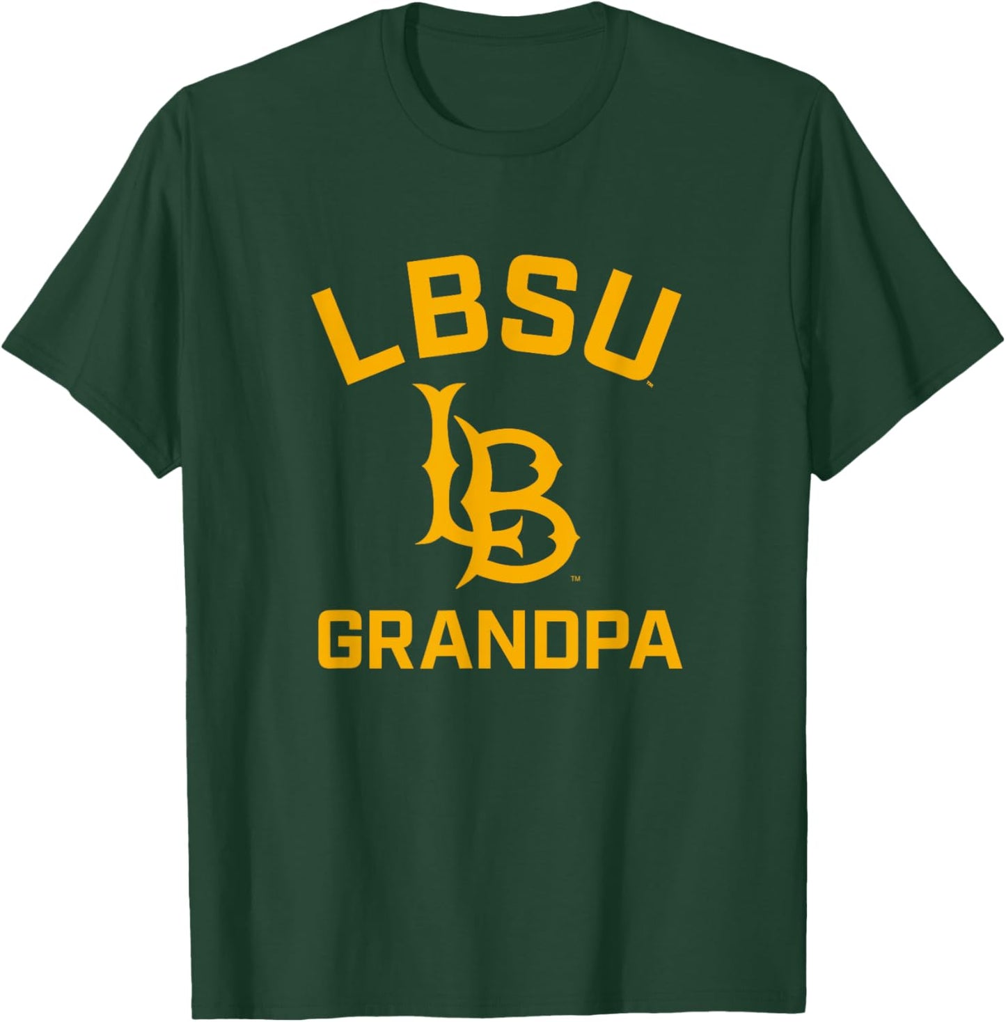 Cal State Long Beach CSULB Arched Grandpa Men Women T-Shirt - T-Shirt | Forest