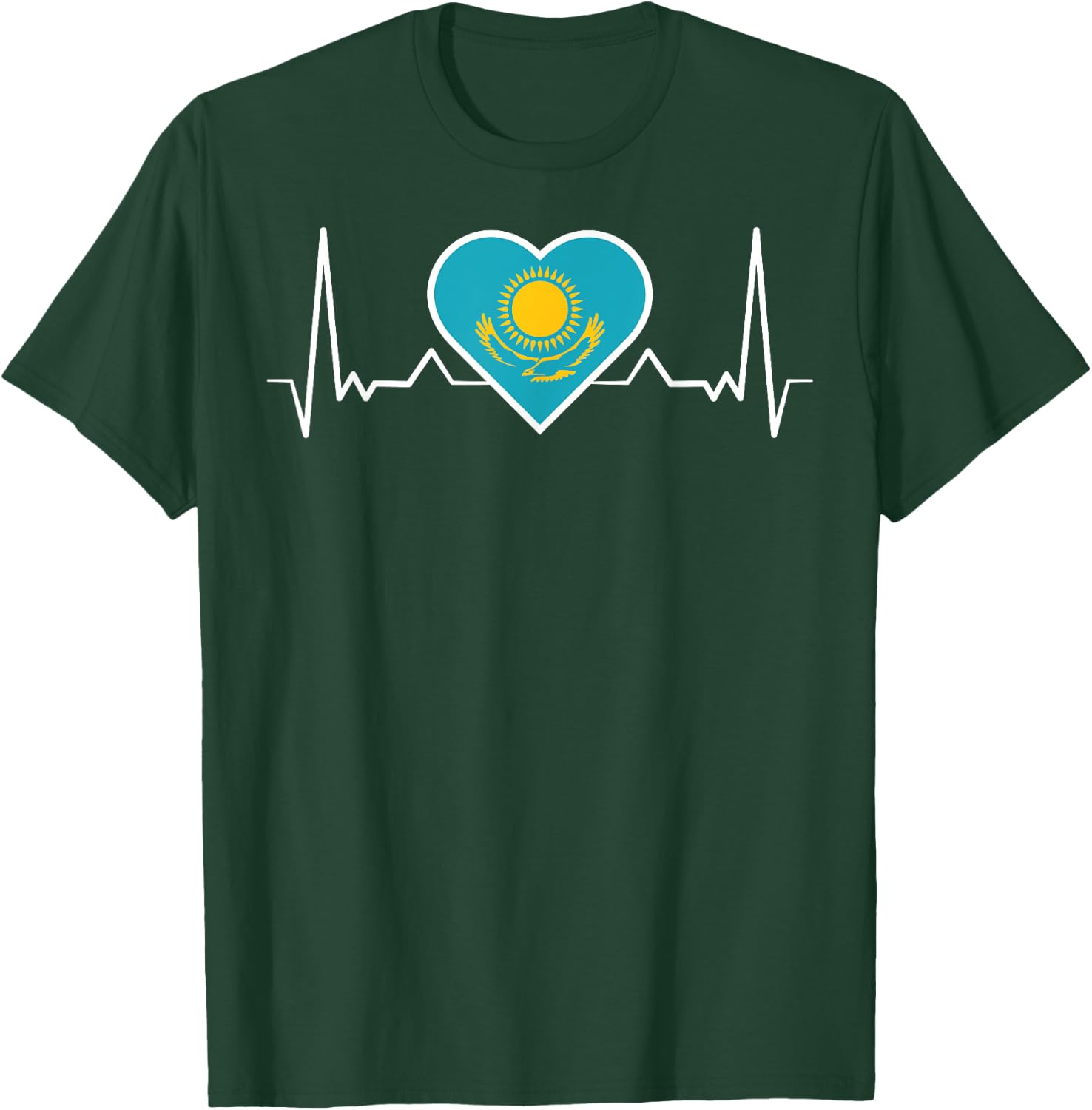 Republic of Kazakhstan Kazakhstan Kazakh Flag Horse T-Shirt - T-Shirt | Forest