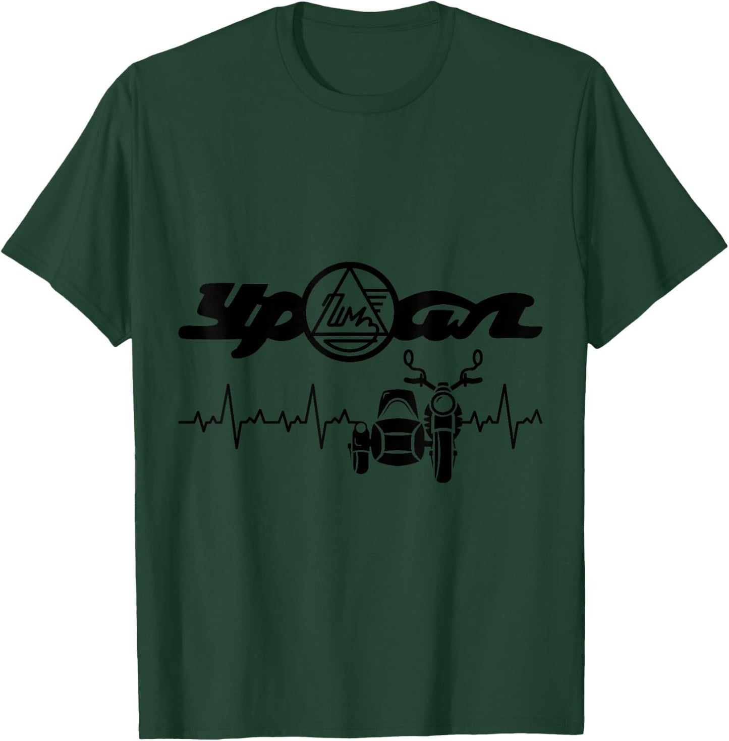 Ural Motorcycle Offroad Motorcyclist T-Shirt - T-Shirt | Forest