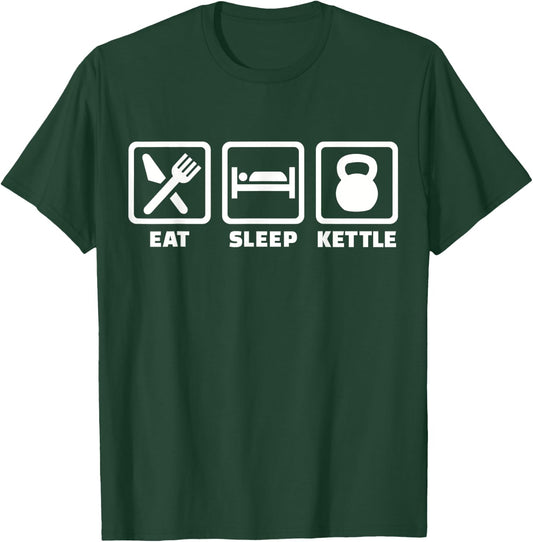 Eat sleep kettle kettlebell T-Shirt - T-Shirt | Forest