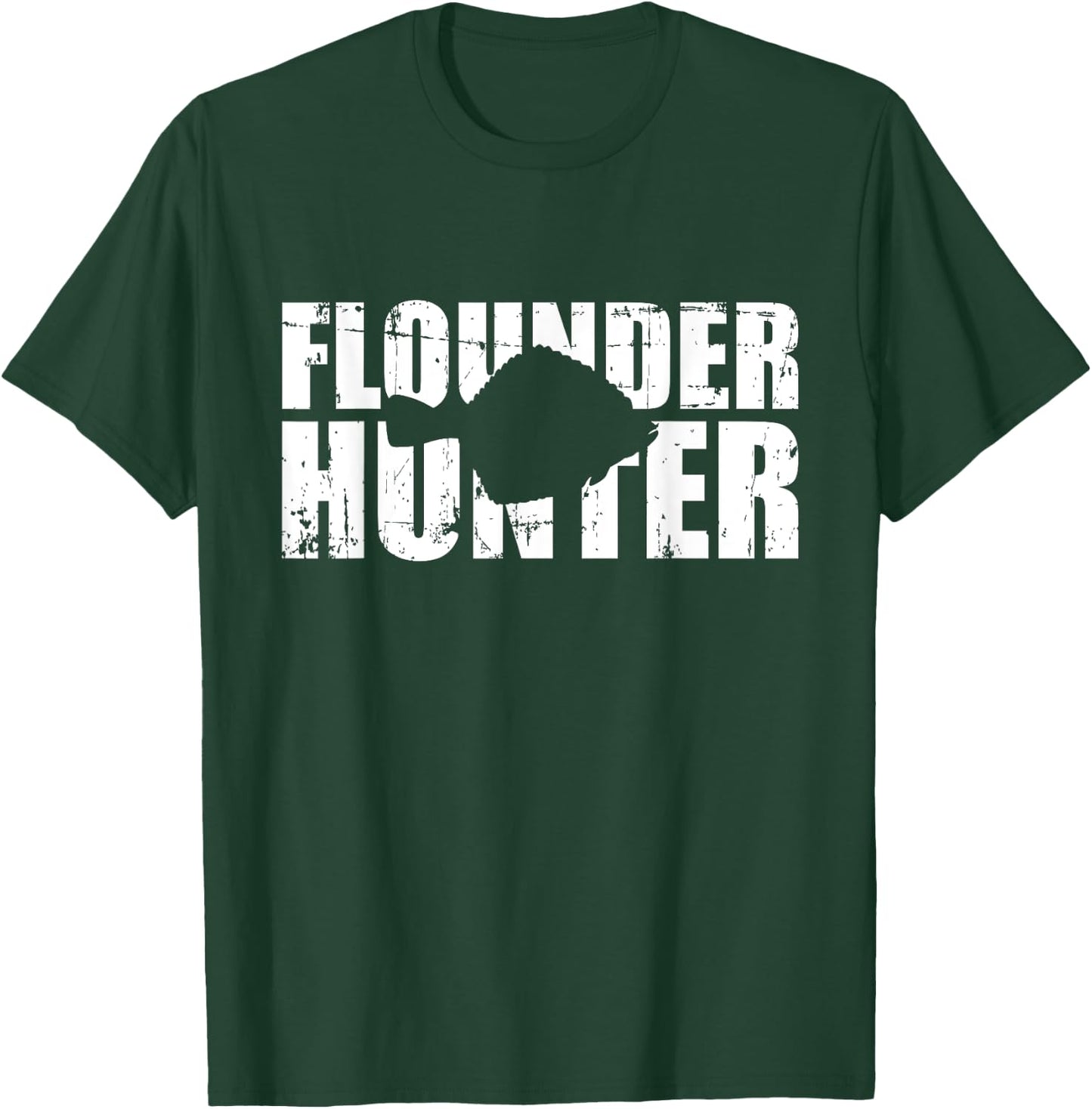 Flounder Hunter Fishing T-Shirt - T-Shirt | Forest