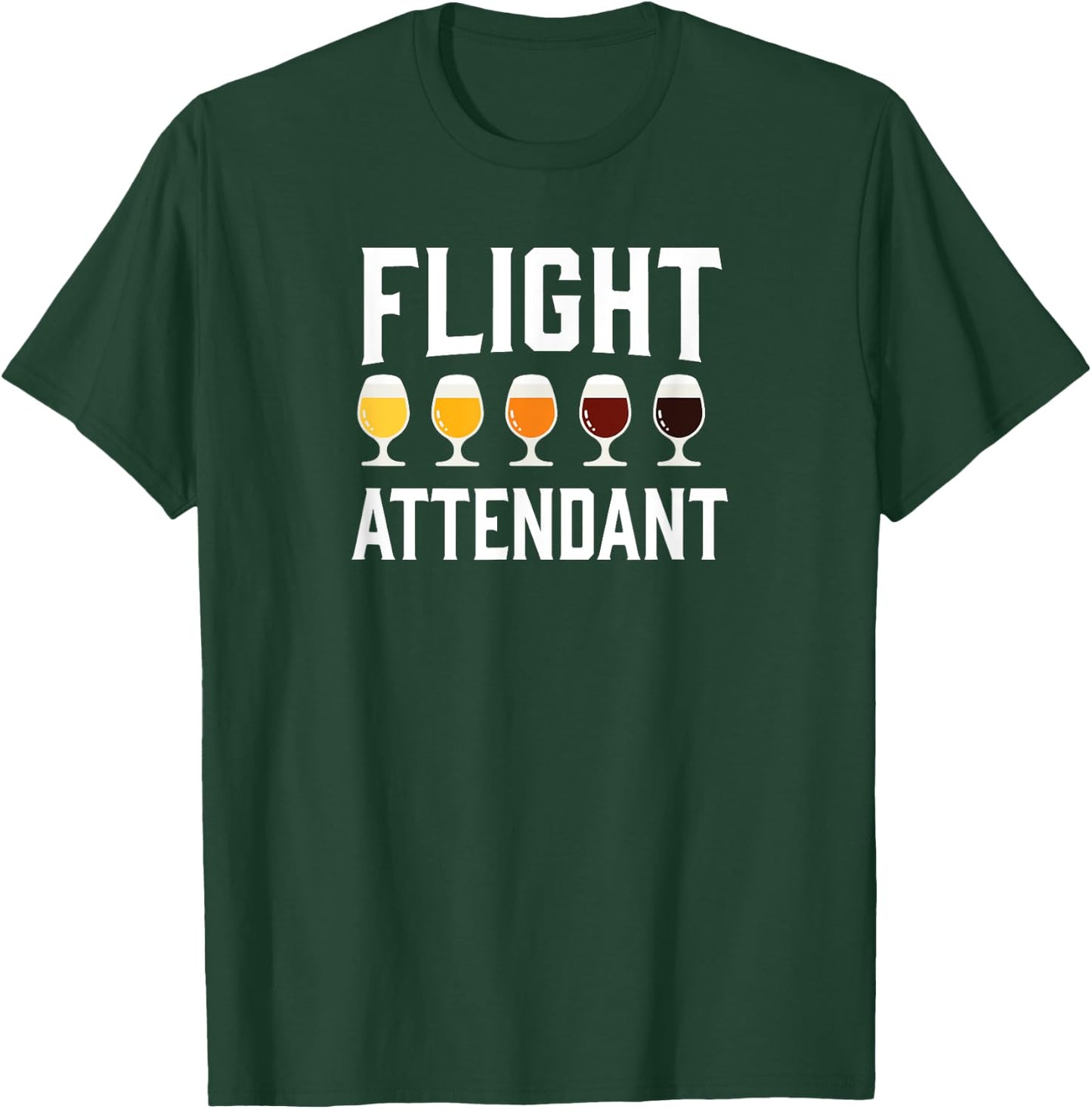 Funny Craft Beer Drinker Flight Attendant T-Shirt - T-Shirt | Forest