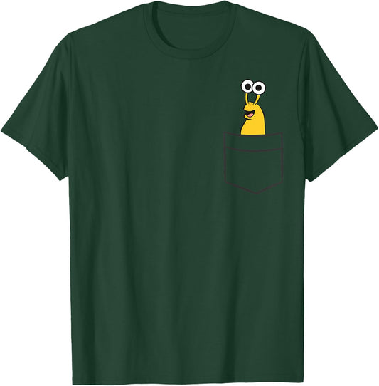 Banana Slug In A Pocket Funny Pocket Banana Slug T-Shirt - T-Shirt | Forest