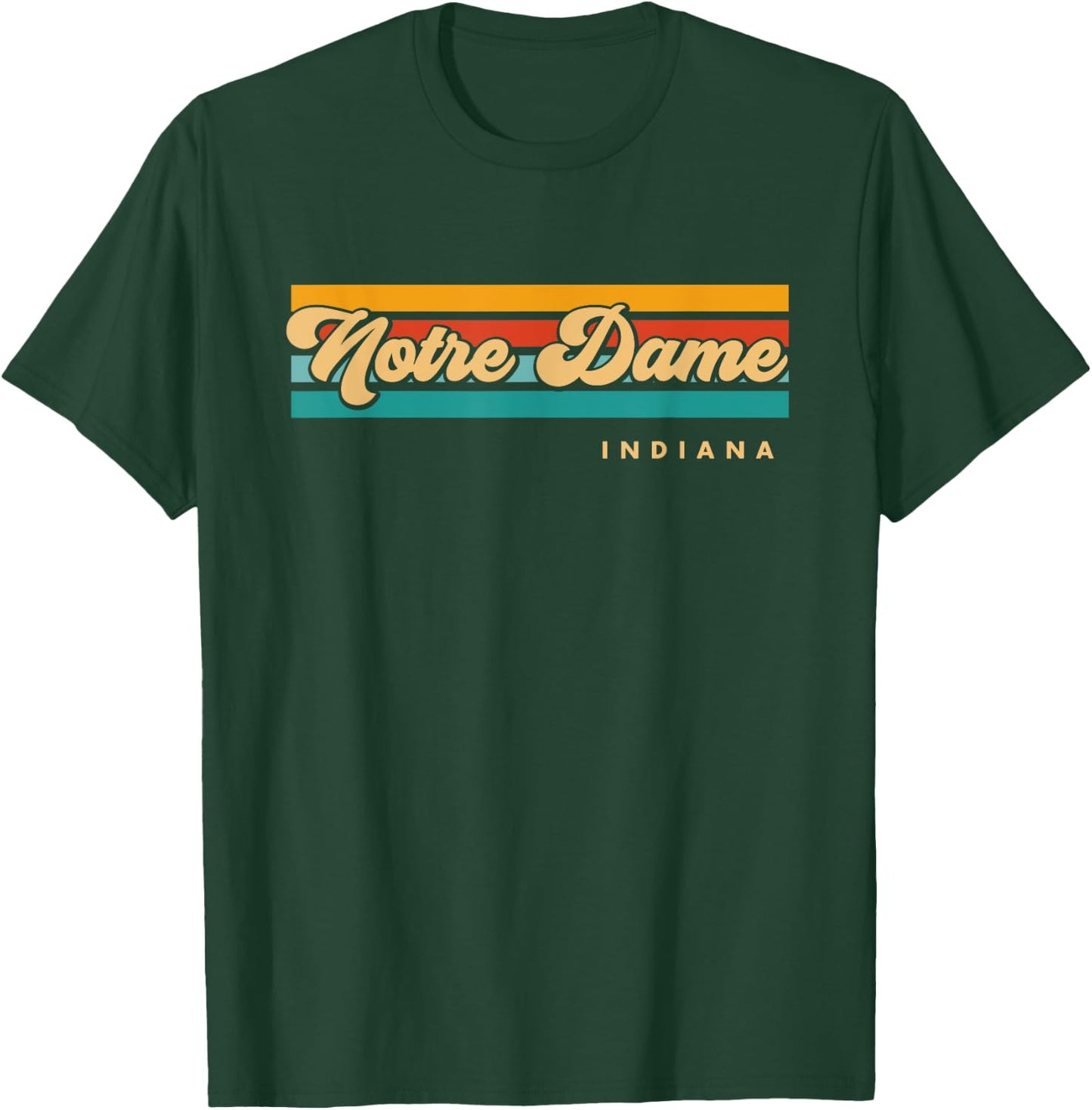 Vintage Sunset Stripes Notre Dame, Indiana T-Shirt - T-Shirt | Forest