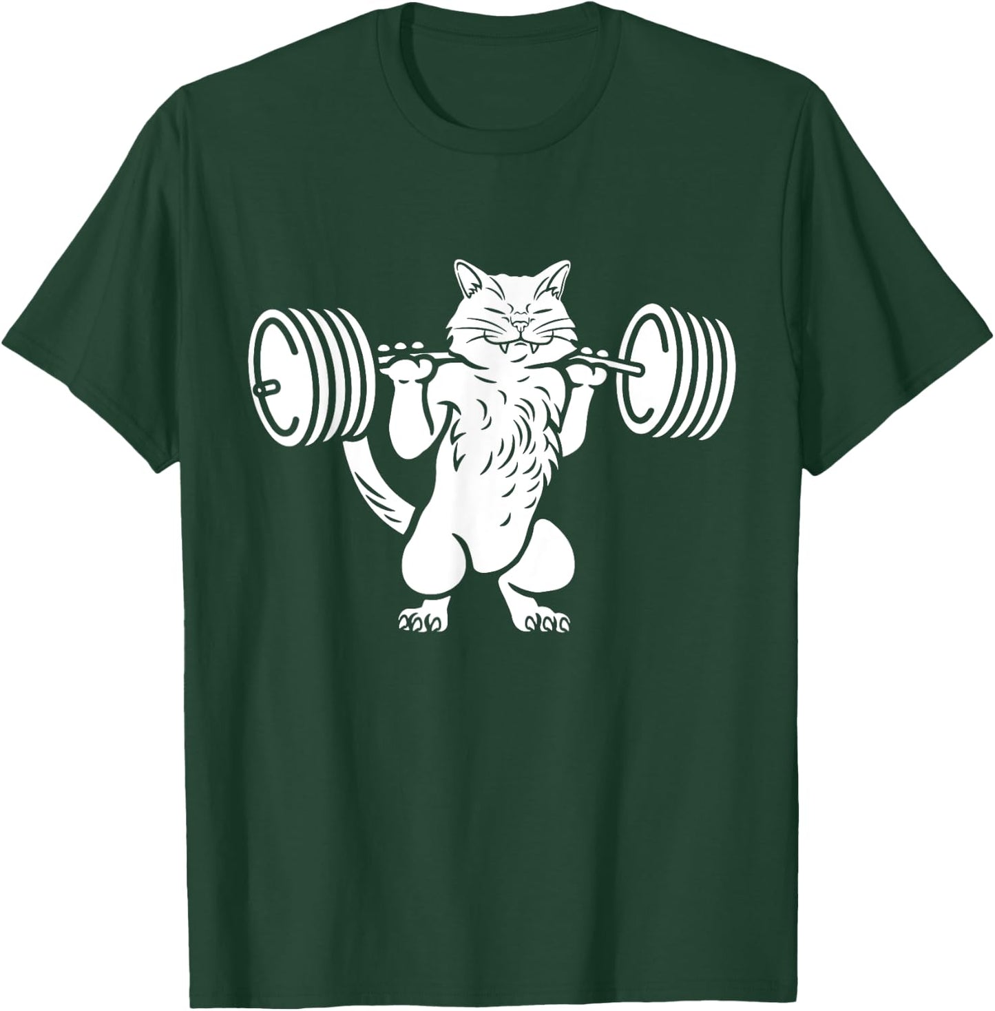 Squat Cat Gift Power Squat Bodybuilder T-Shirt - T-Shirt | Forest