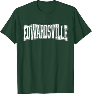 EDWARDSVILLE IL ILLINOIS USA Vintage Sports Varsity Style T-Shirt - T-Shirt | Forest