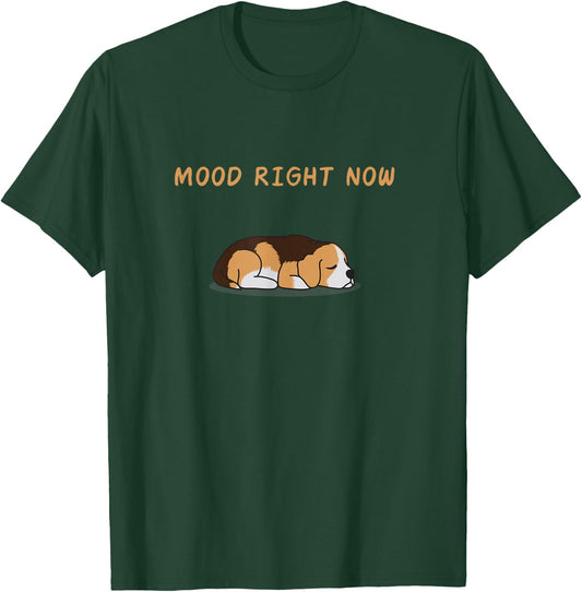 Cute Beagle Dog Sleep Mode Puppy Funny Slogan Pyjamas Women Girls Kids T-Shirt - T-Shirt | Forest