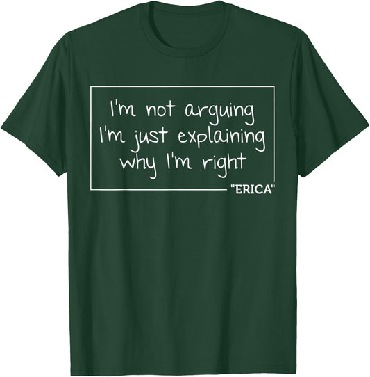 Custom Mom Wife Name Engineer Girl Christmas Women Erica Quote Personalized Name Funny Birthday Gift T-Shirt - T-Shirt | Forest