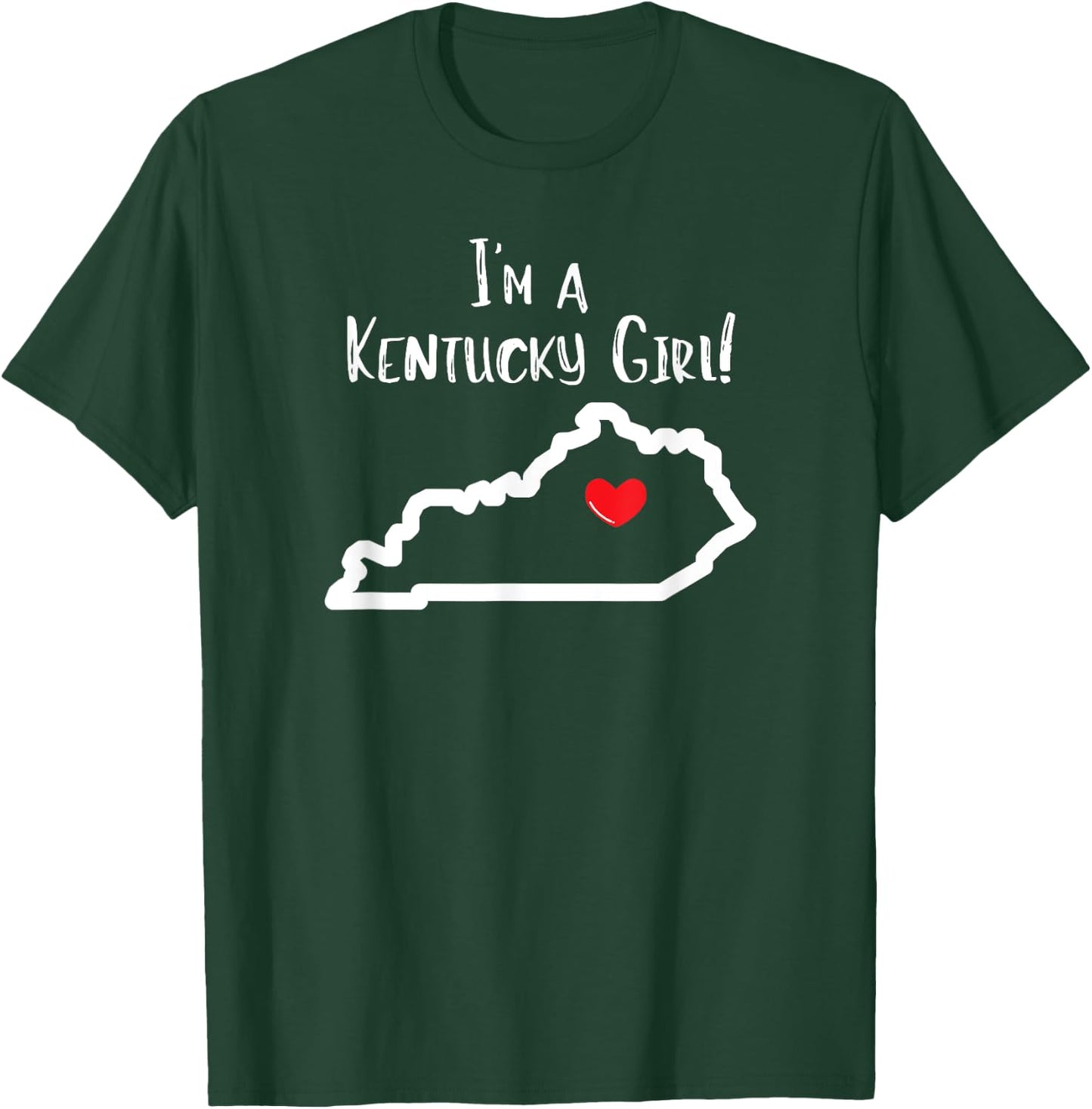 I'm a Kentucky Girl Heart T-Shirt - T-Shirt | Forest