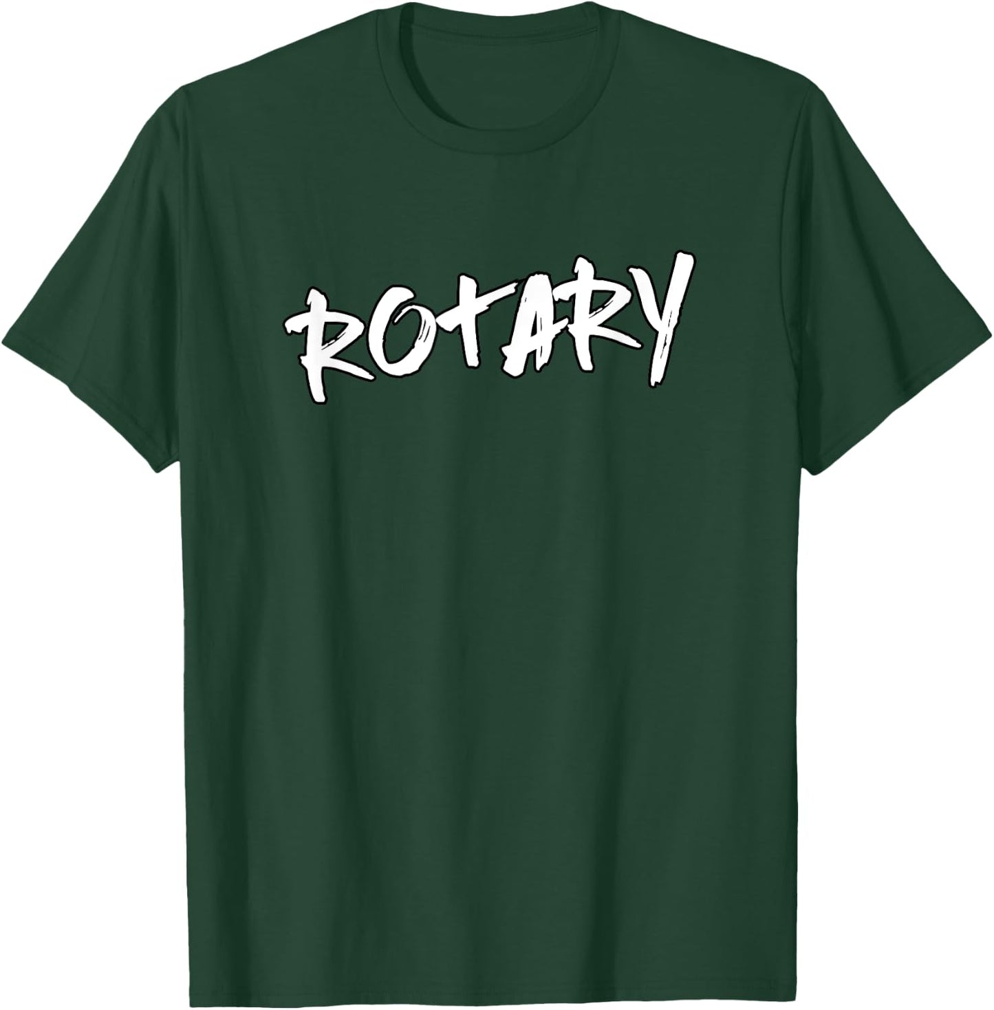 ROTORHOLIC APPAREL Rotary Engine Novelty - Men's Black Short Sleeve Classic Fit - Small T-Shirt - T-Shirt | Forest