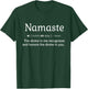 Funny Yoga Namaste Definition T-Shirt - T-Shirt | Forest