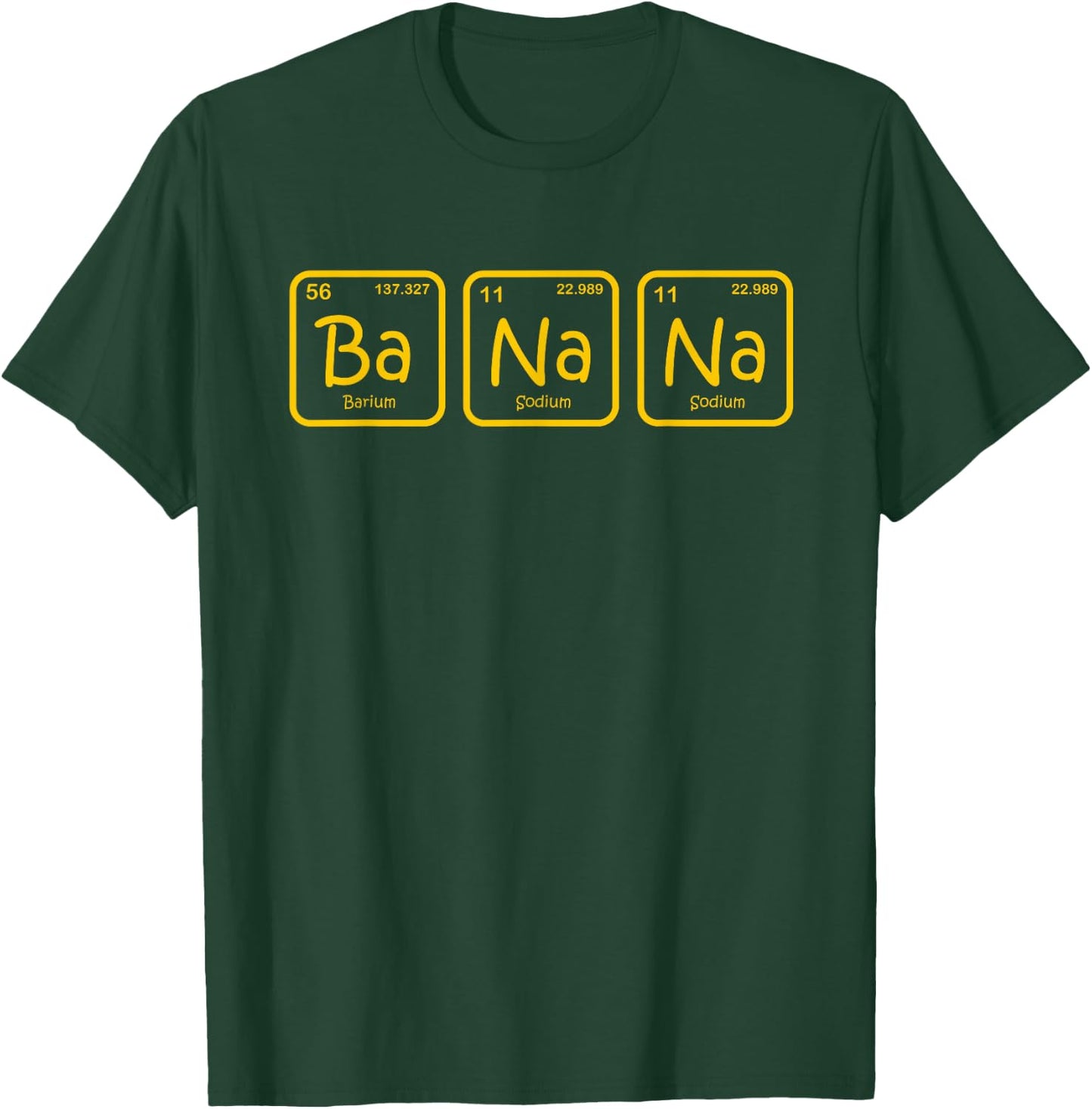 Funny Chemistry Yellow Banana Periodic Table Food Lover Gift T-Shirt - T-Shirt | Forest