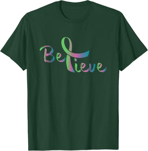 Metastasised Breast Cancer Faith Fighter Survivor Gesche T-Shirt - T-Shirt | Forest