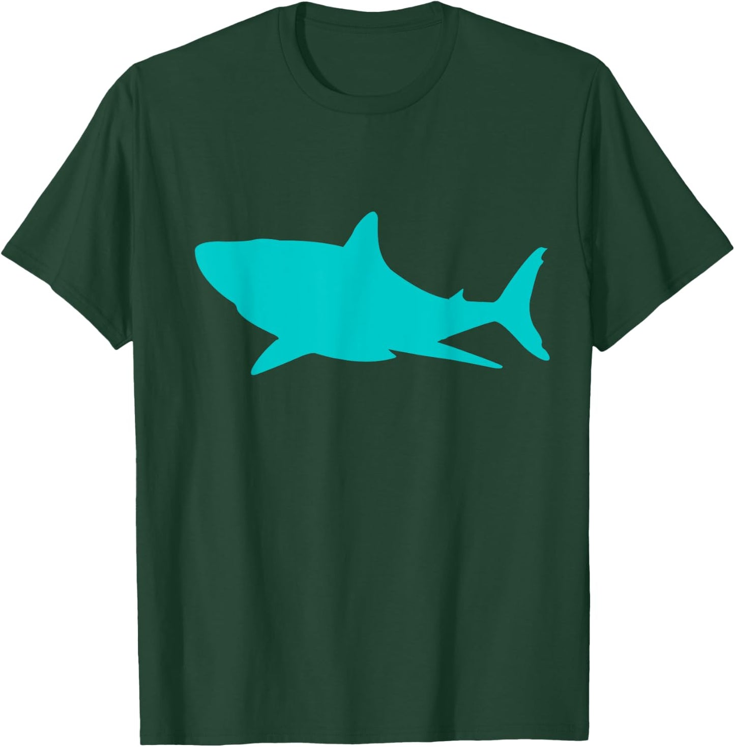 Teal Shark Lover Marine Graphic T-Shirt - T-Shirt | Forest