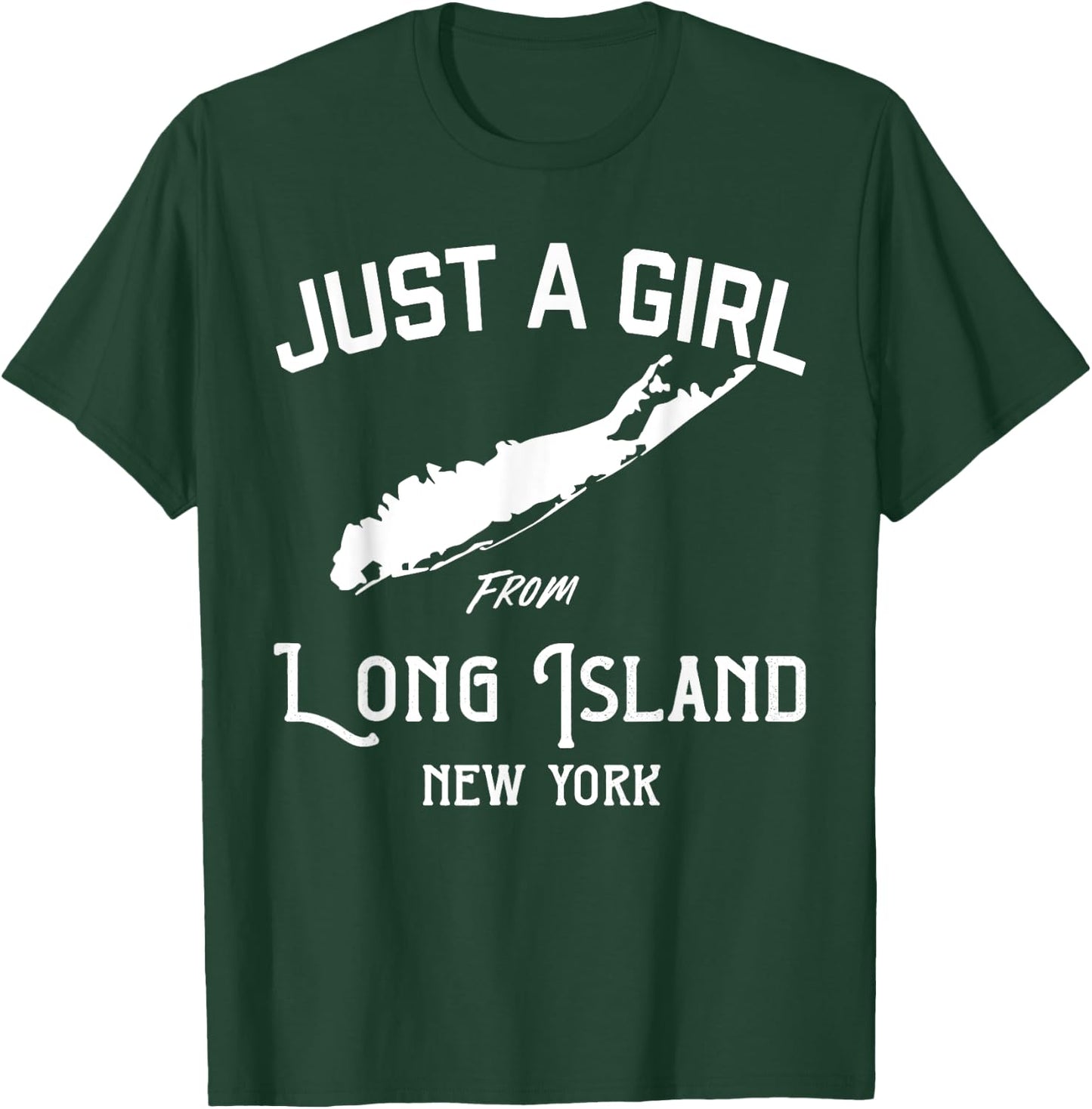 Long Island New York Souvenir , Girl, Wife Map T-Shirt - T-Shirt | Forest