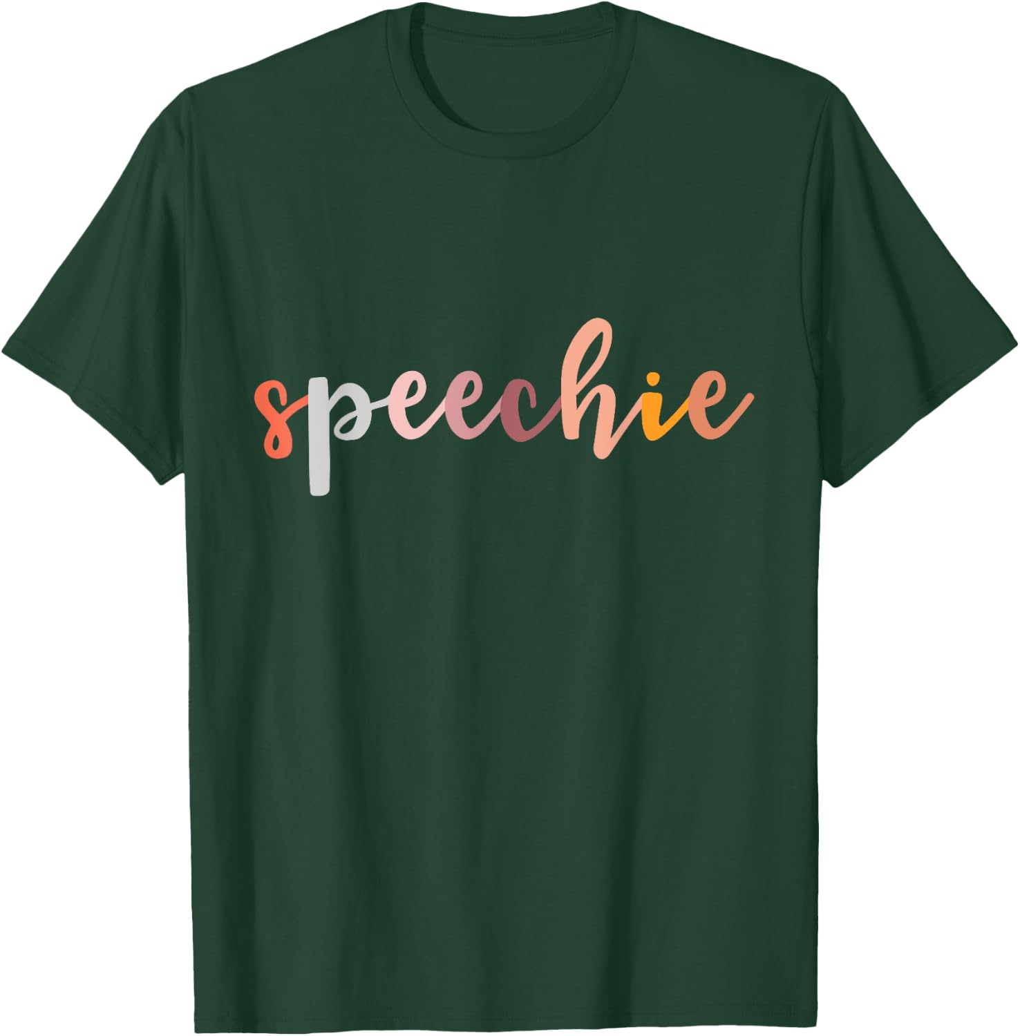 Speechie Gift Language Therapist Boho Retro Pathologist Gift T-Shirt - T-Shirt | Forest