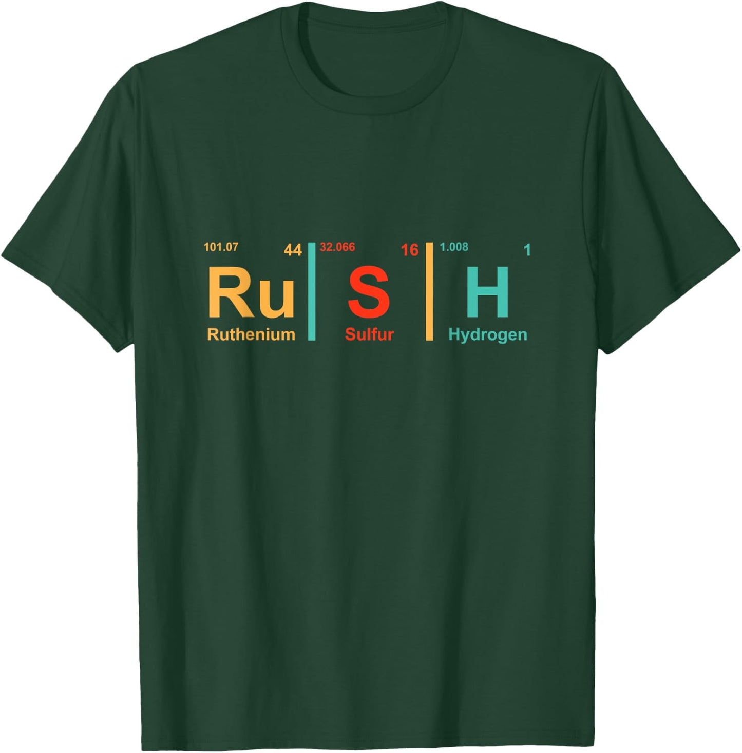 Rush (Ru-S-H) Periodic Table Elements Shirt T-Shirt - T-Shirt | Forest