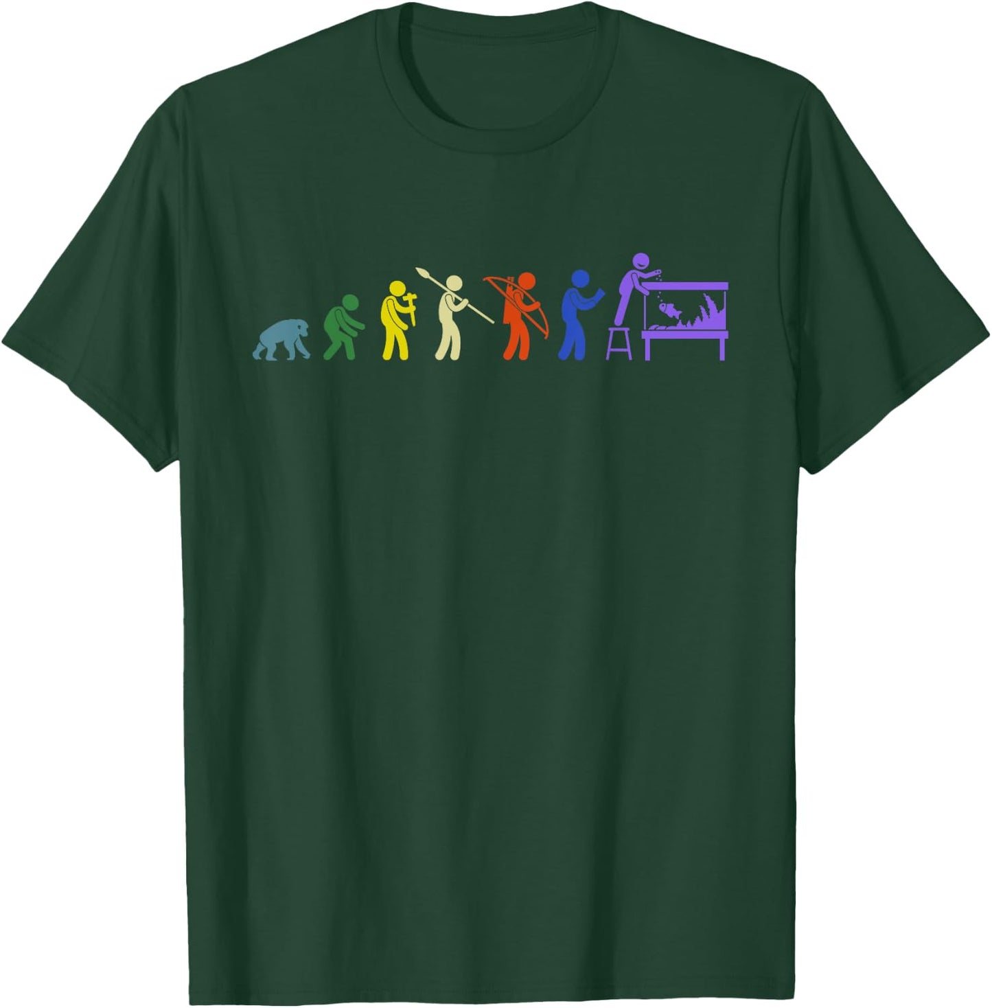 Aquarium Evolution - Fish Keeper Fishkeeping Aquascaper T-Shirt - T-Shirt | Forest