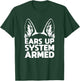 Ears Up System Armed German Shepherd T-Shirt - T-Shirt | Forest