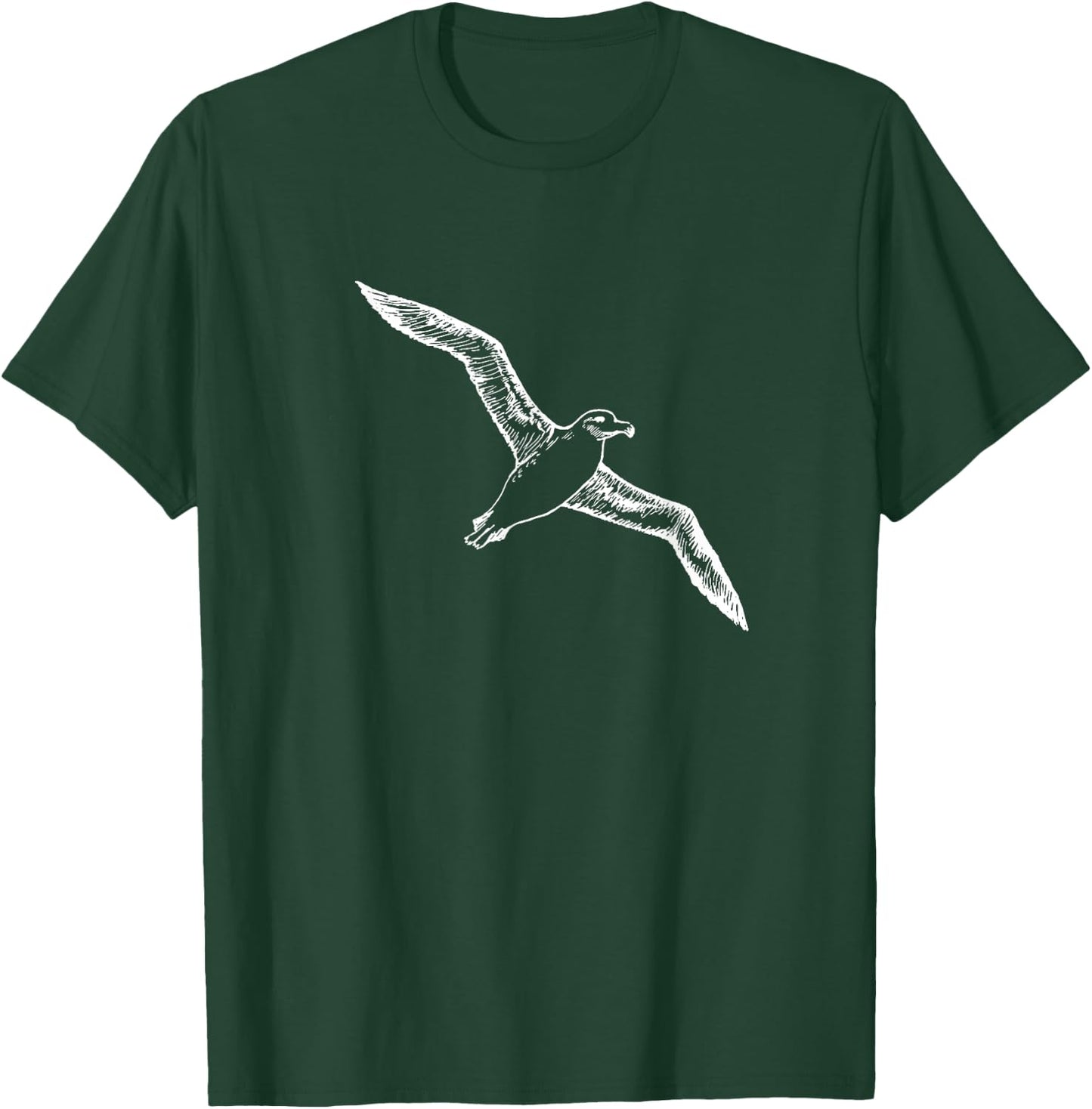 Flying Albatross Bird Design Gift Bird Lover Men Women T-Shirt - T-Shirt | Forest
