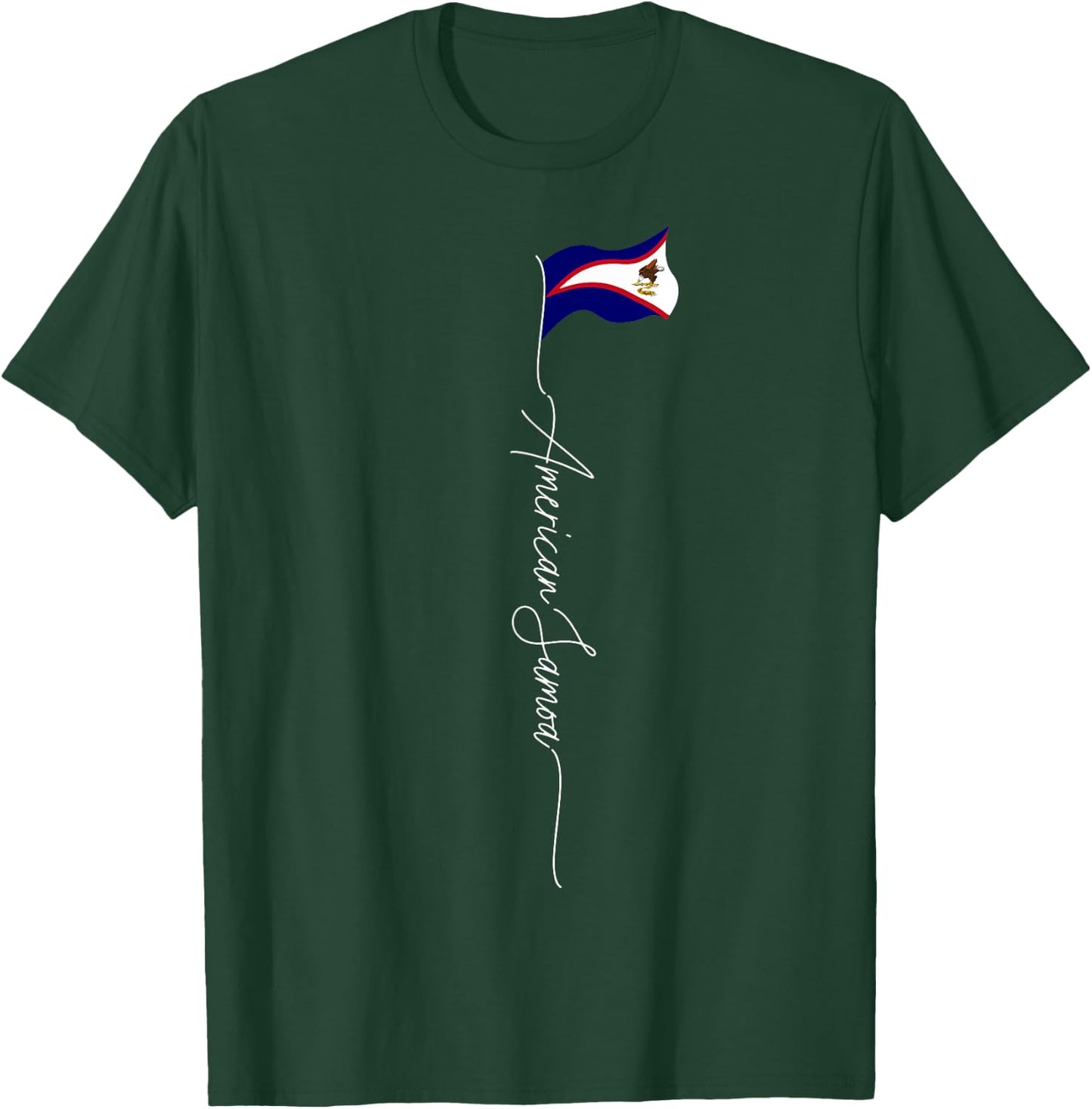 American Samoa Flag, American Samoan Patriotic Flag T-Shirt - T-Shirt | Forest