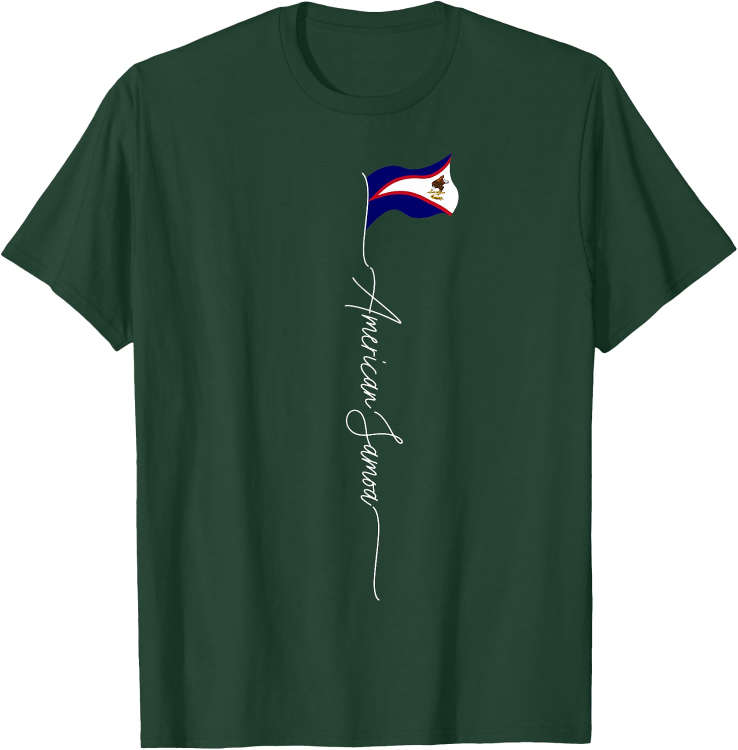 American Samoa Flag, American Samoan Patriotic Flag T-Shirt - T-Shirt | Forest