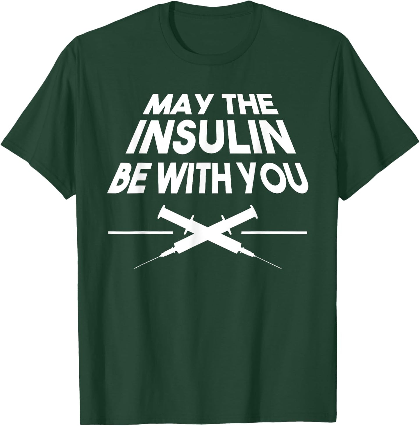 Funny Type 1 Diabetes Gift Diabetic Men Women Kids Children T-Shirt - T-Shirt | Forest