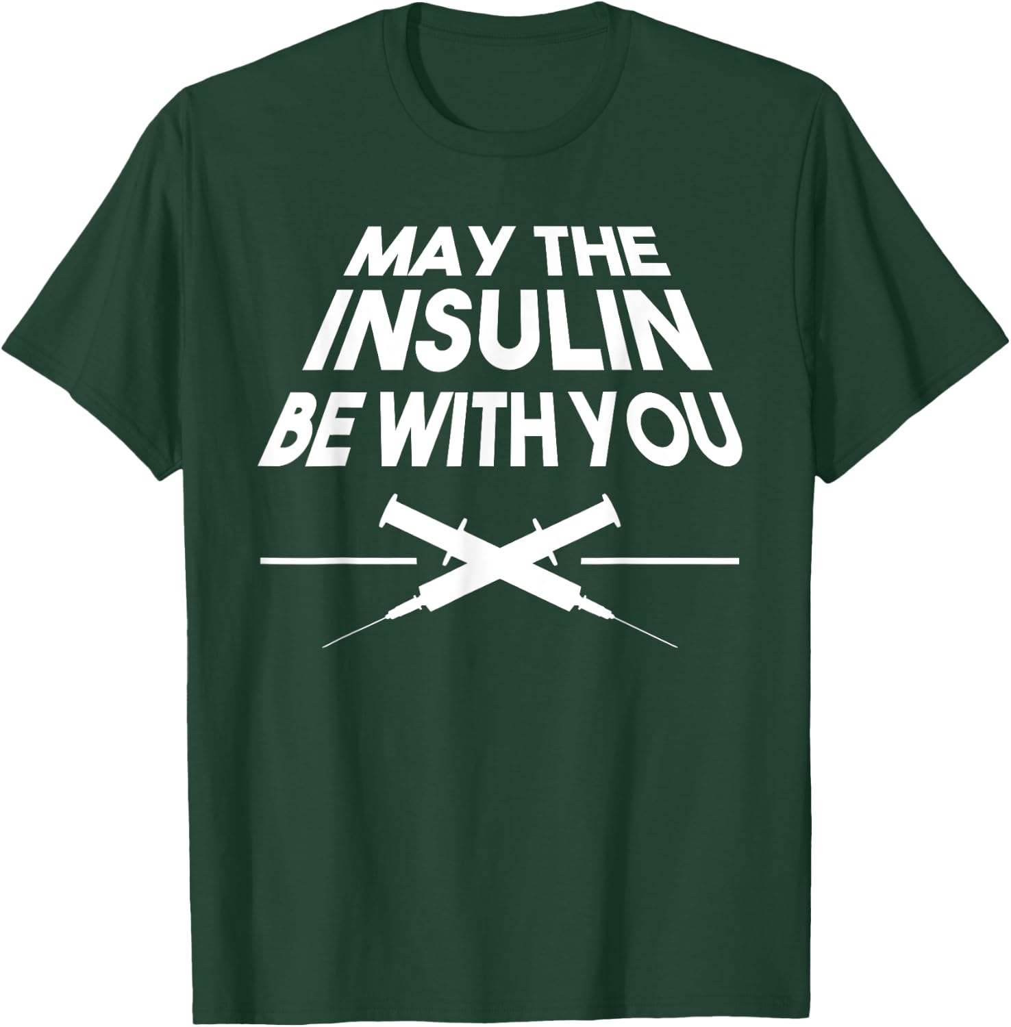 Funny Type 1 Diabetes Gift Diabetic Men Women Kids Children T-Shirt - T-Shirt | Forest