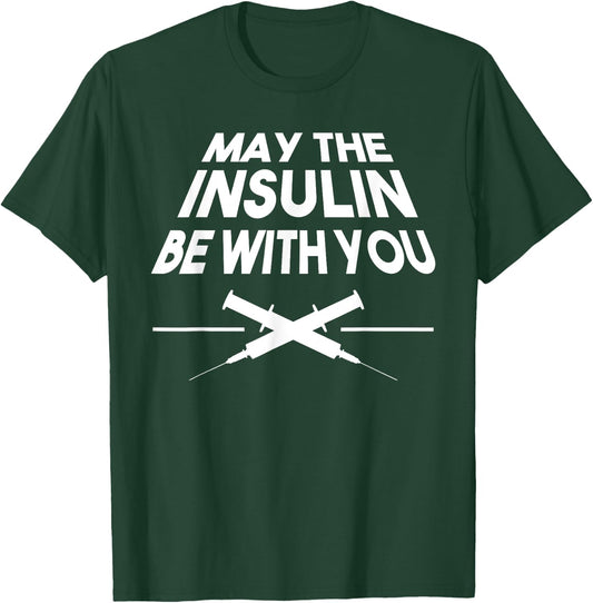 Funny Type 1 Diabetes Gift Diabetic Men Women Kids Children T-Shirt - T-Shirt | Forest