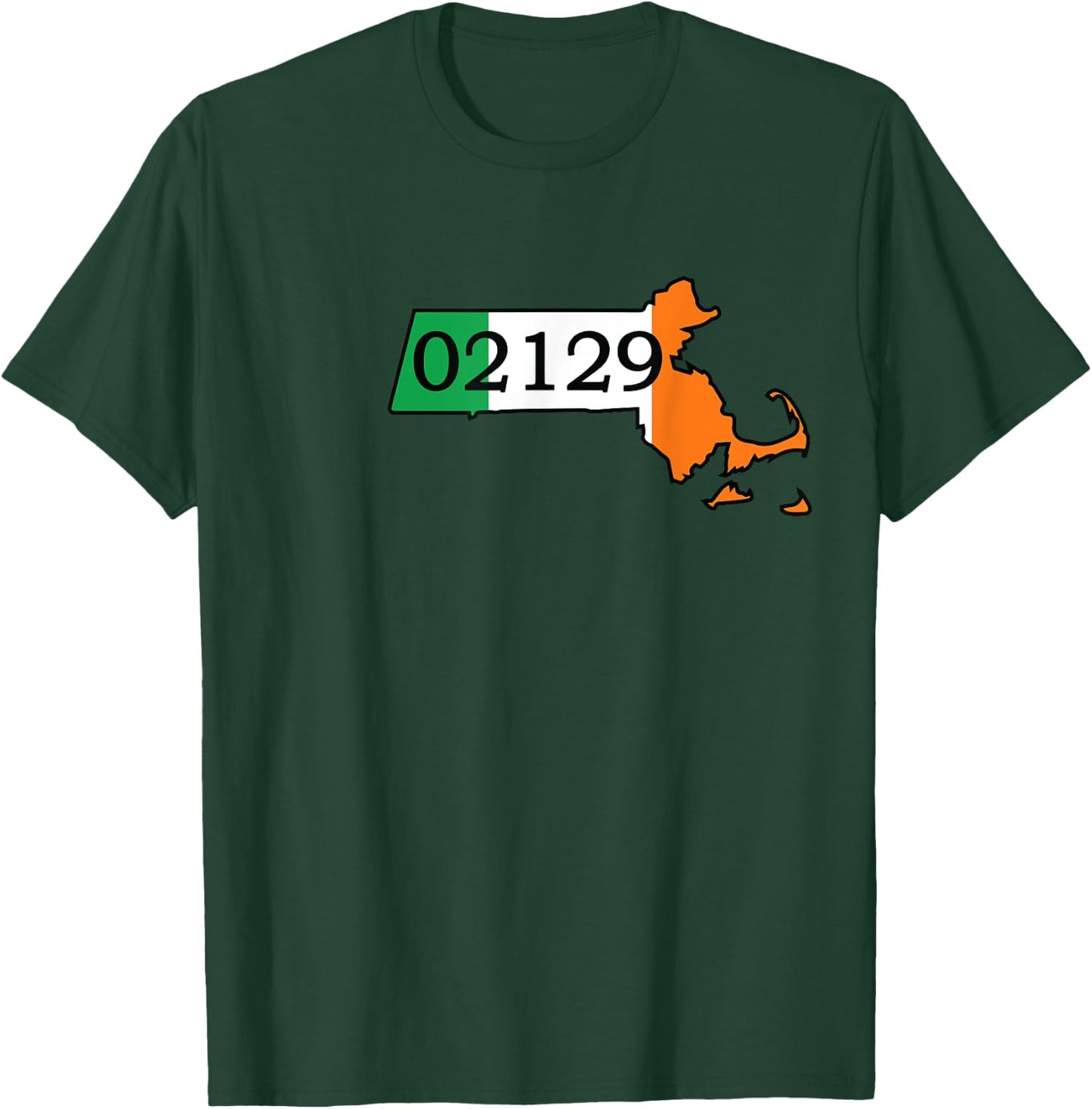 Charlestown 02129 Irish Flag T-Shirt - T-Shirt | Forest