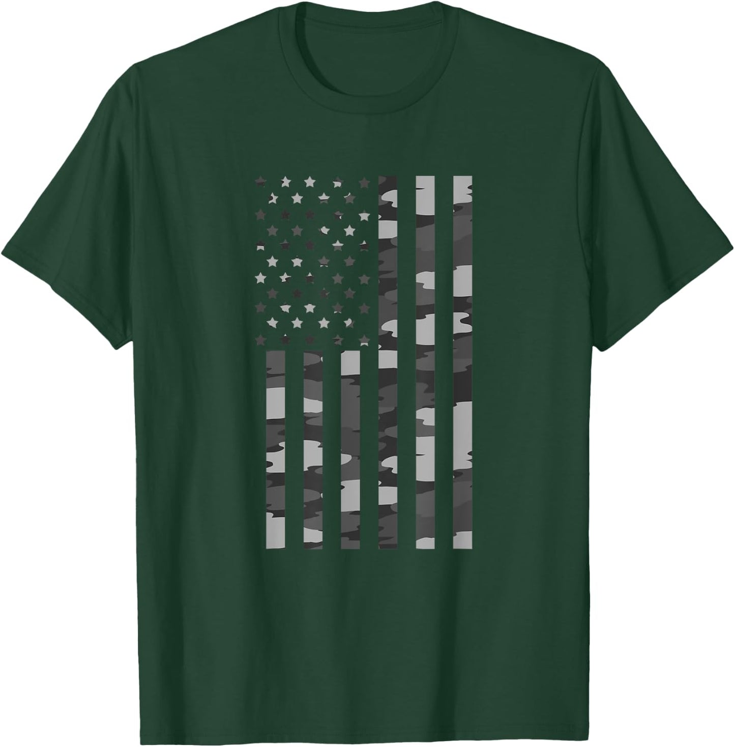 American Flag Camouflage Cool Camo Military Patriot Gift Kids Men T-Shirt - T-Shirt | Forest