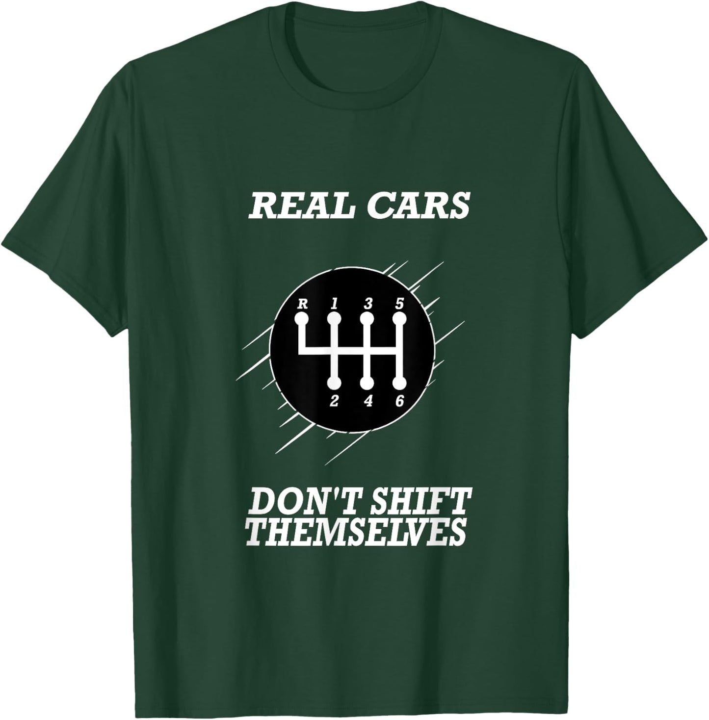 6 Speed Manual Transmission Shift Pattern T-Shirt - T-Shirt | Forest