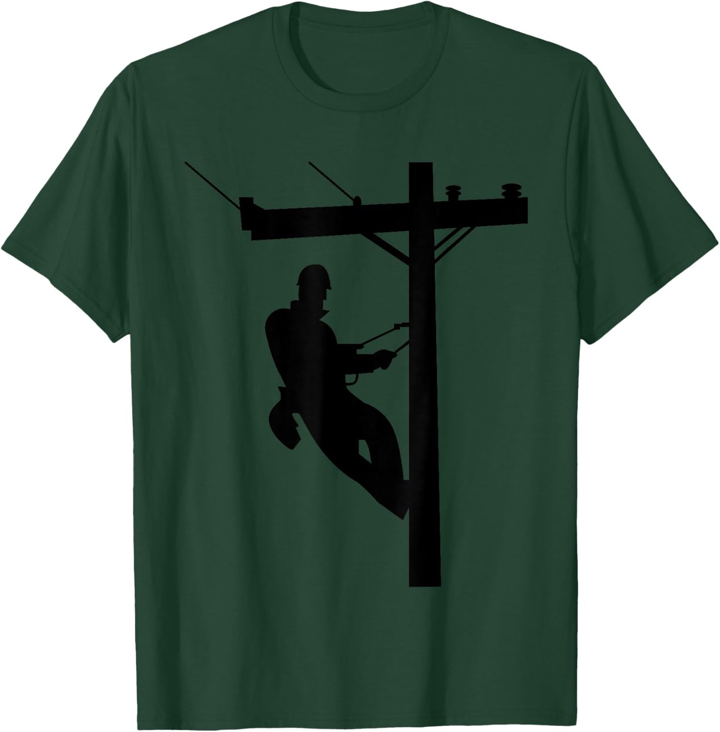 Lineman | Electric Cable Lineman Gift T-Shirt - T-Shirt | Forest