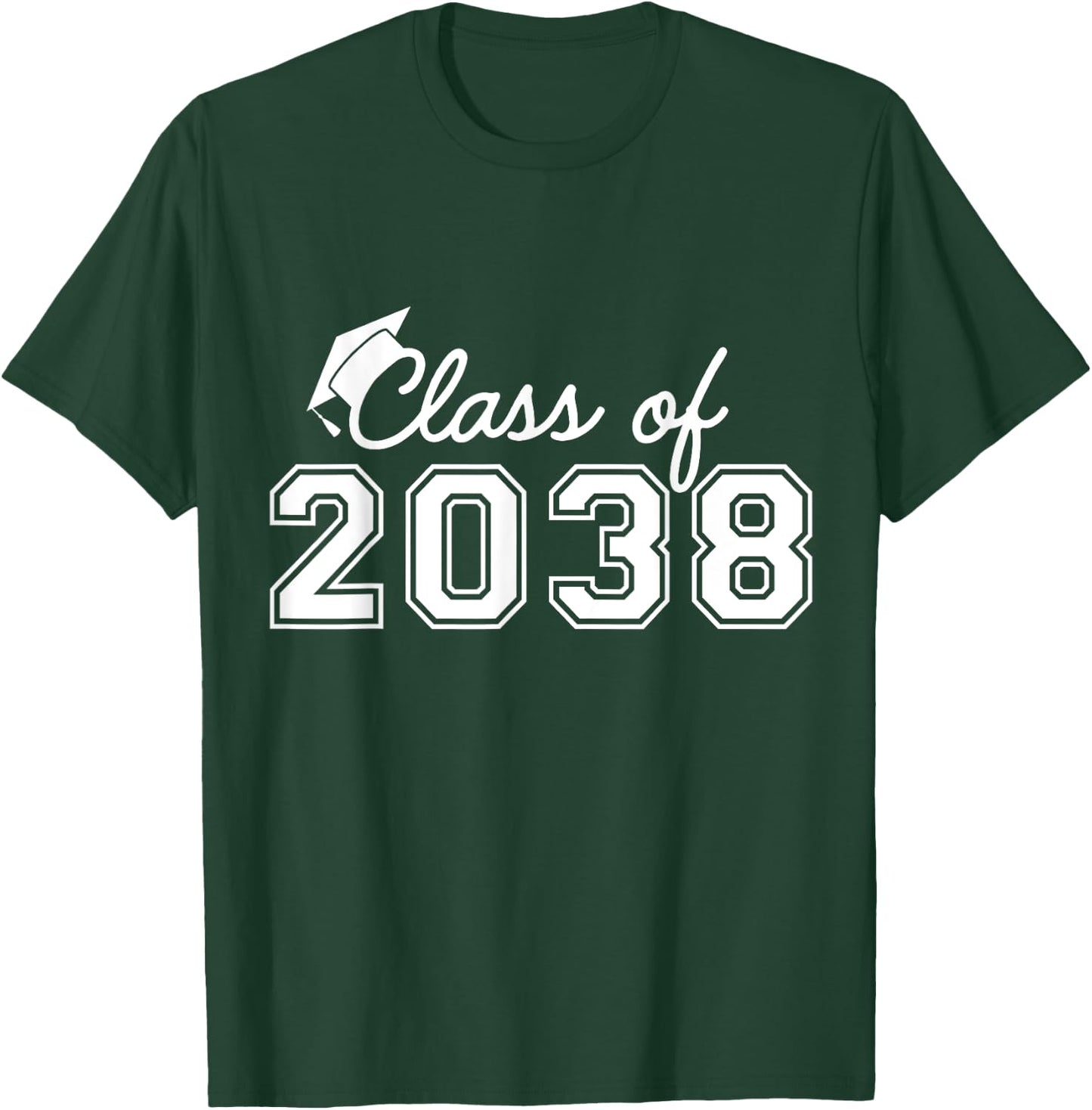 Class Of 2038 Grow With Me Graduation First Day of School T-Shirt - T-Shirt | Forest