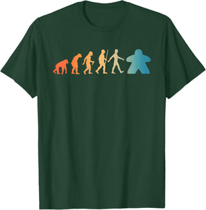 Funny Meeple Design Women Meeple Evolution Lovers T-Shirt - T-Shirt | Forest