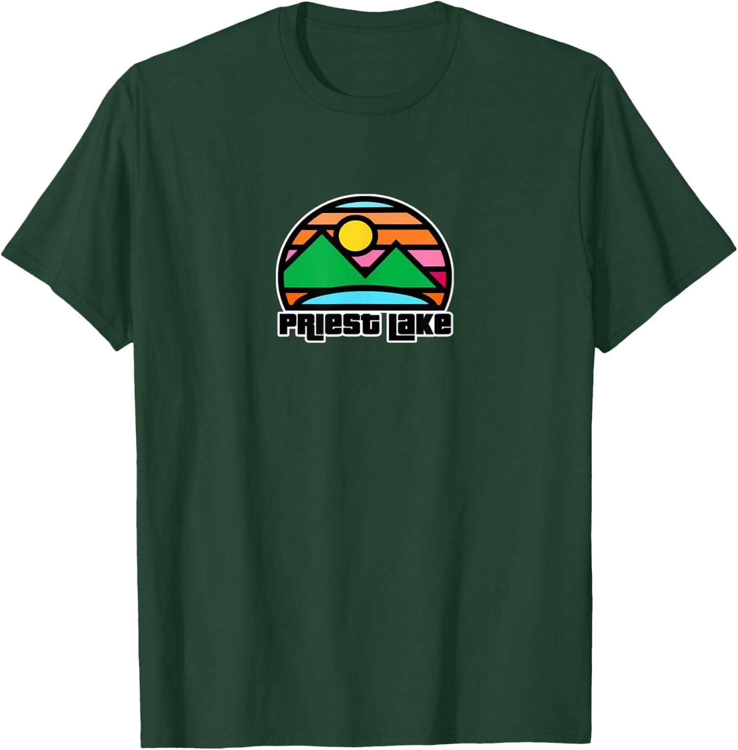 Priest Lake Idaho Nature Vacation Souvenir T-Shirt - T-Shirt | Forest