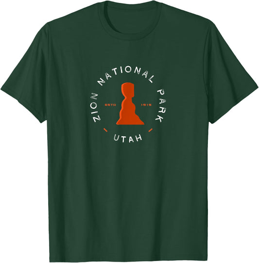 Zion National Park Retro Vintage Graphic T-Shirt - T-Shirt | Forest