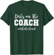 Football Wives Life Dibs On The Coach With The Beard T-Shirt - T-Shirt | Forest