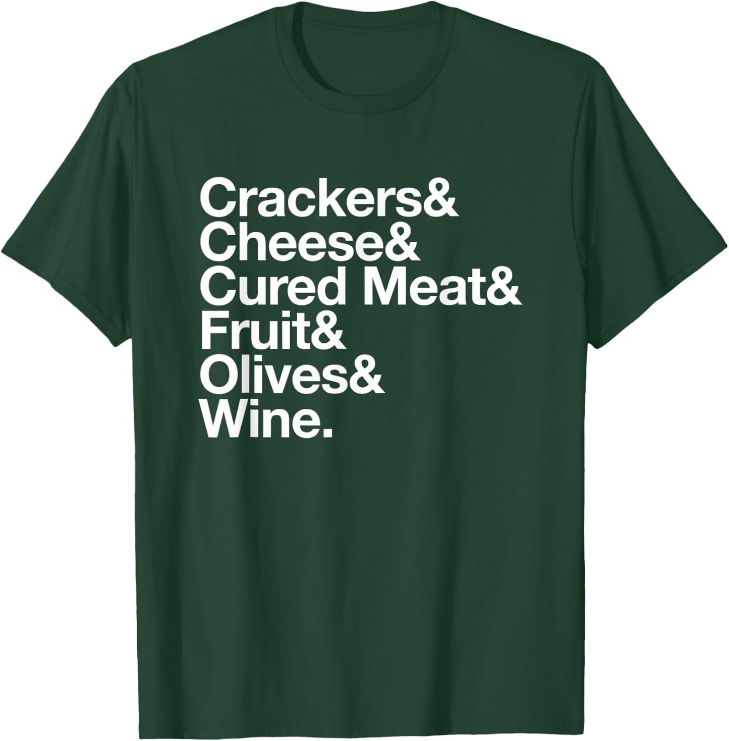 Charcuterie Board Shirt Cheese Lover Foodie Ampersand List T-Shirt - T-Shirt | Forest