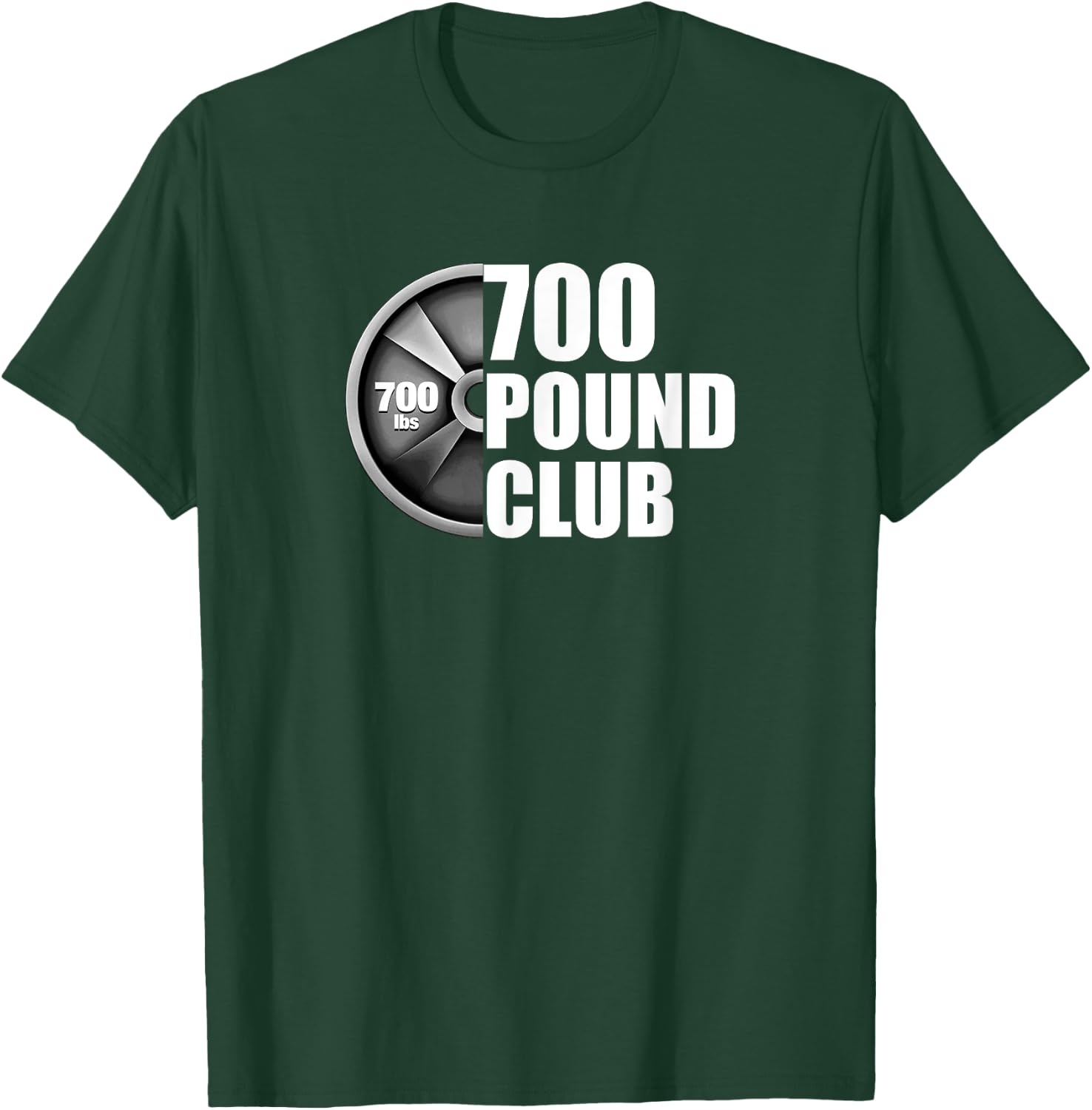 700 Pound Club Powerlifting T-Shirt - T-Shirt | Forest