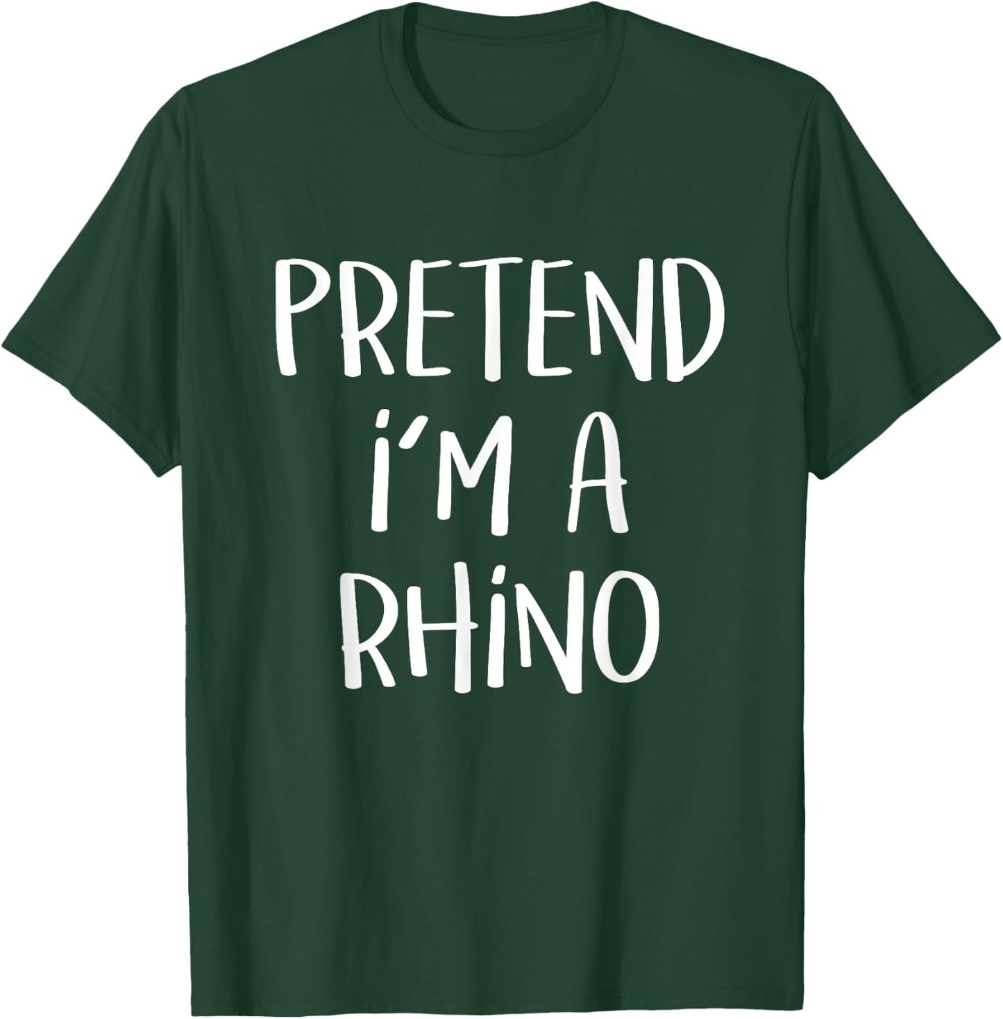 Pretend I'm A Rhino Costume Funny Safari Halloween Party T-Shirt - T-Shirt | Forest