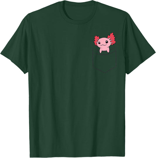 Axolotl In The Pocket Cute Baby Axolotl T-Shirt - T-Shirt | Forest