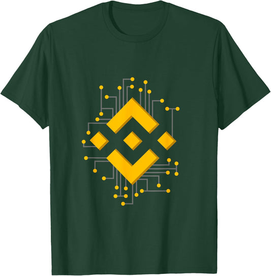 Binance Coin BNB Mechanical Logo Image T-Shirt - T-Shirt | Forest