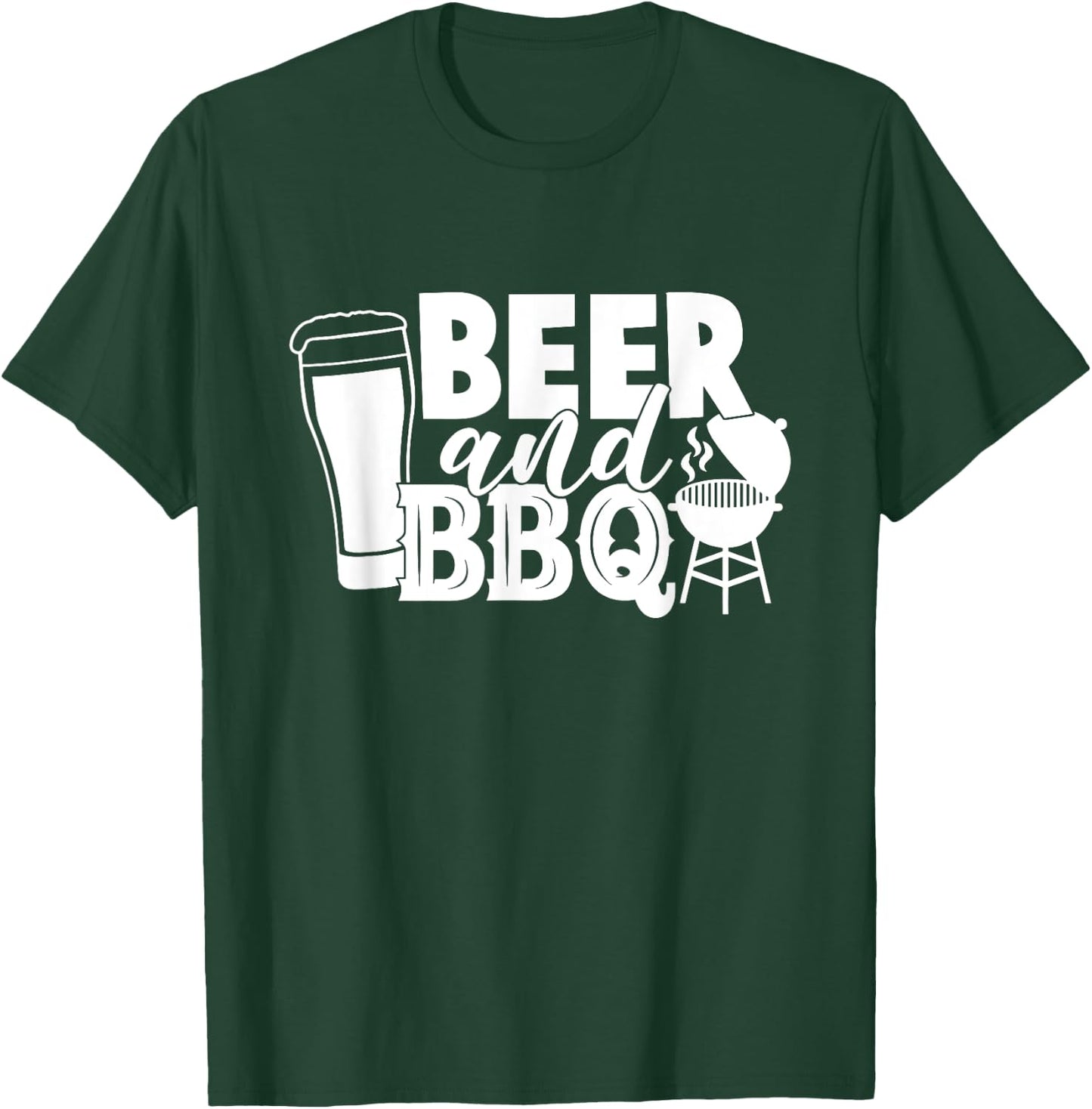 BBQ and Beer. The best summer combination. Cold Beer Hot BBQ T-Shirt - T-Shirt | Forest